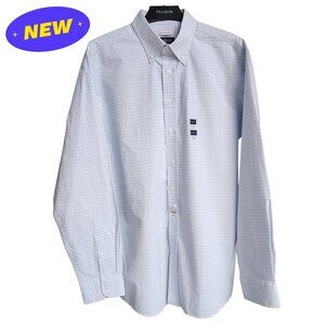 16.5 36/37 White Purple Blue Check Shirt Jos A Bank Traditional Fit New Nwt Mens